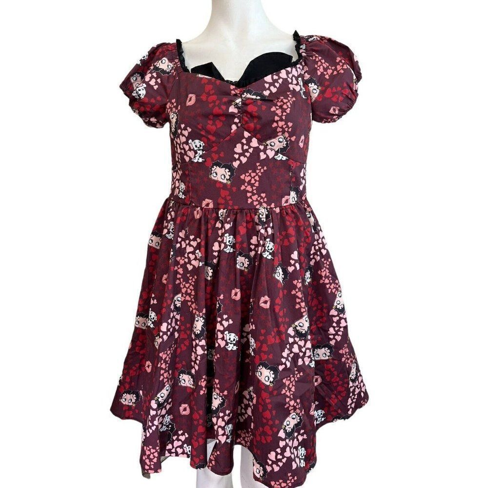 Unique Vintage BETTY BOOP Small 50s Pin Up Rockabilly 50's Swing Dress Tulle NWT